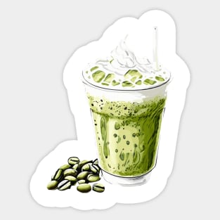 Ice matcha latte Sticker